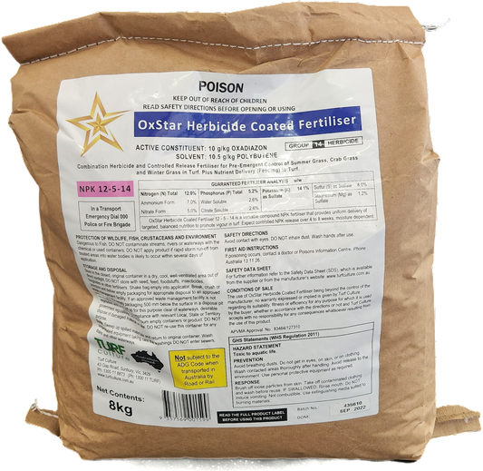 OxStar Herbicide Coated Fertiliser - 8Kg Bag