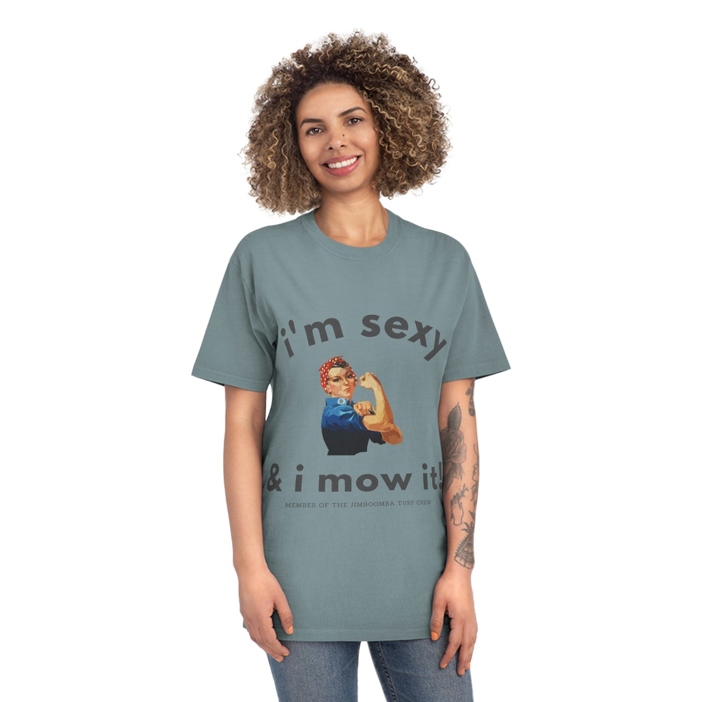 Copy of Unisex Faded Shirt - Sexy & I mow it (Female)