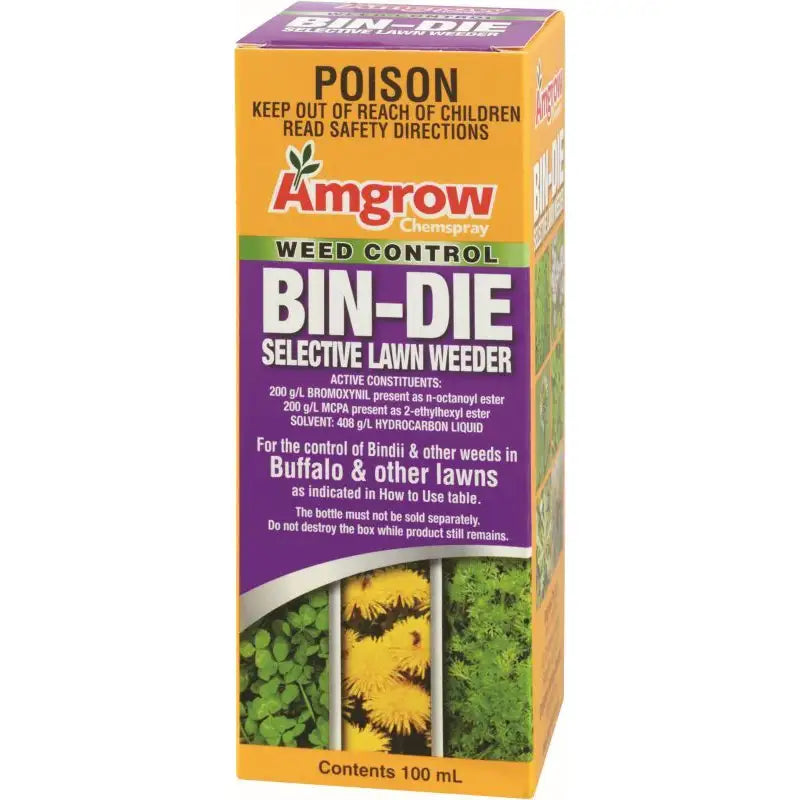 Amgrow Bin-Die Selective Lawn Weeder 100ml Bottle