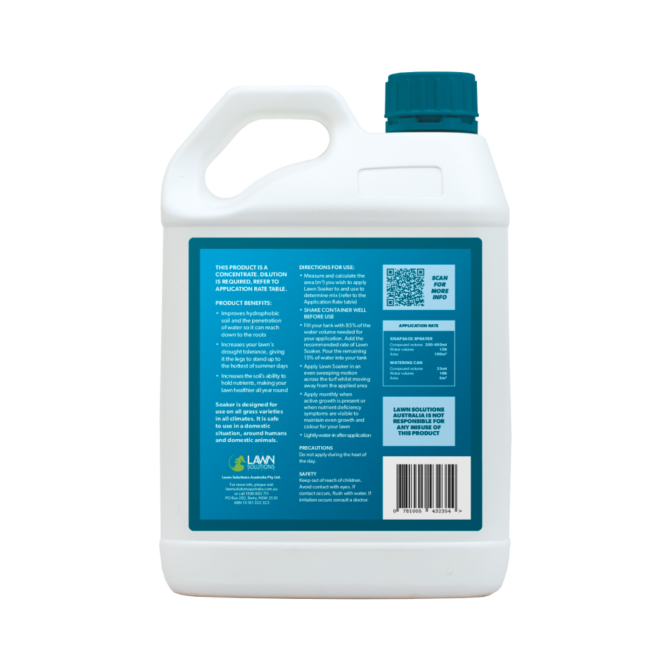 Lawn Soaker - Soil Wetter 2.5L Concentrate